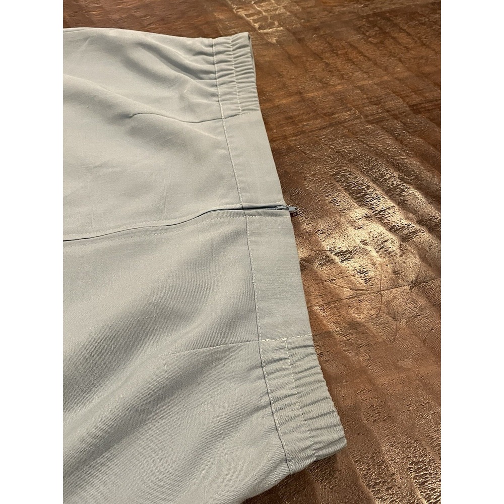 Vintage 80s Casablanca Midi‎ Skirt Size 18 Blue Secretary Slit Lined Made In USA - Picture 4 of 7